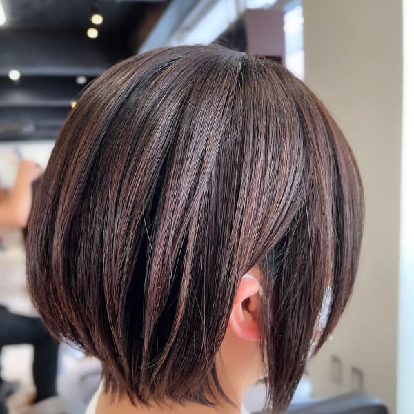 大人可愛い20代30代40代骨格補正小顔ショートボブ