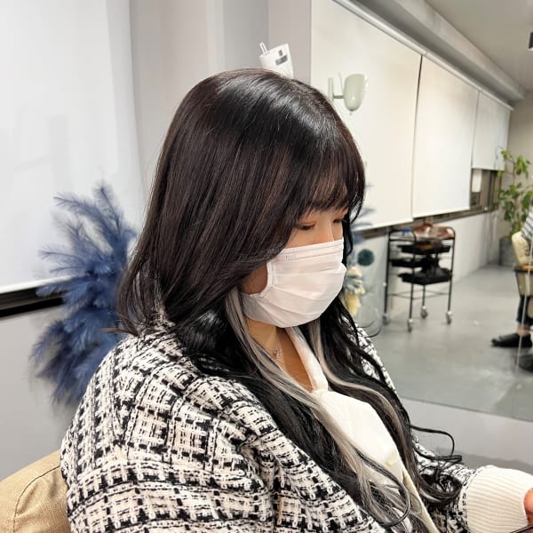 【エクステ】インナーカラー風エクステ