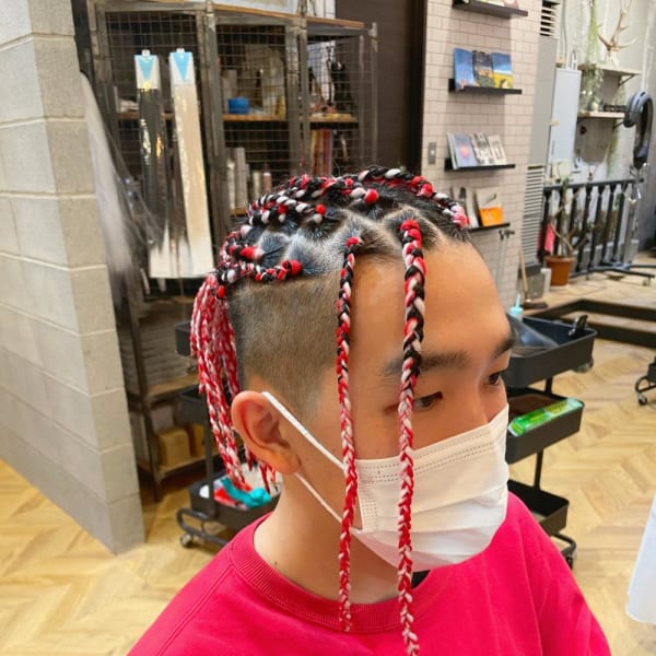 【ブレイズヘア】レッド&ホワイト40本