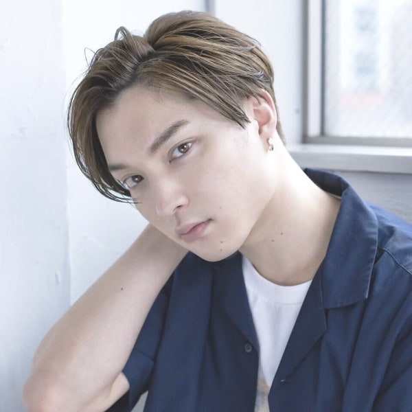 SHAFT_かきあげバング/ツーブロマッシュ/オリーブカラー