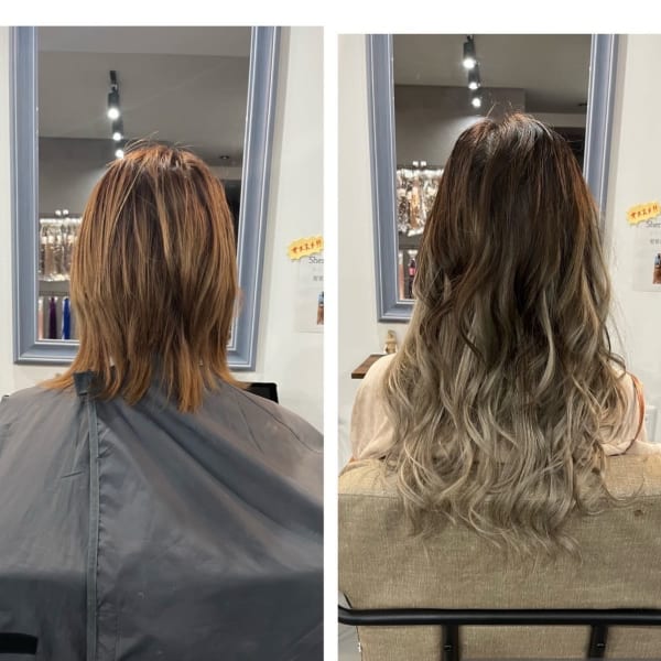 【大変身☆★】グラデーション風グレージュエクステ