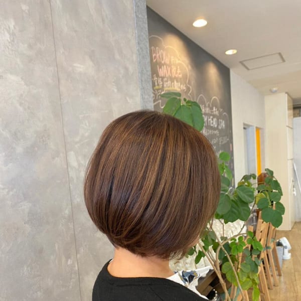 30代40代代大人可愛い★小顔ボブ丸みショートウルフカット