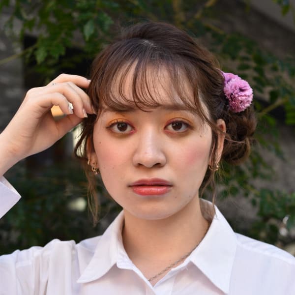 編みこみアップアレンジ