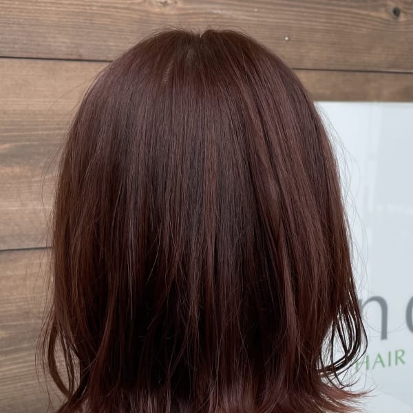 #外ハネ　#レッド　#レッドブラウン