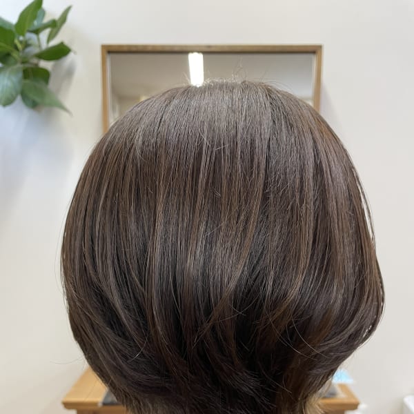 #外ハネ　＃裾カラー　＃ブラウンカラー