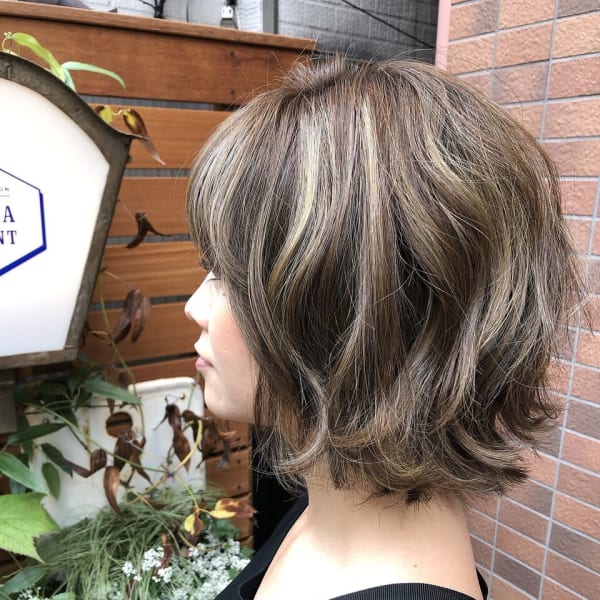 バレイヤージュウィービングカラー