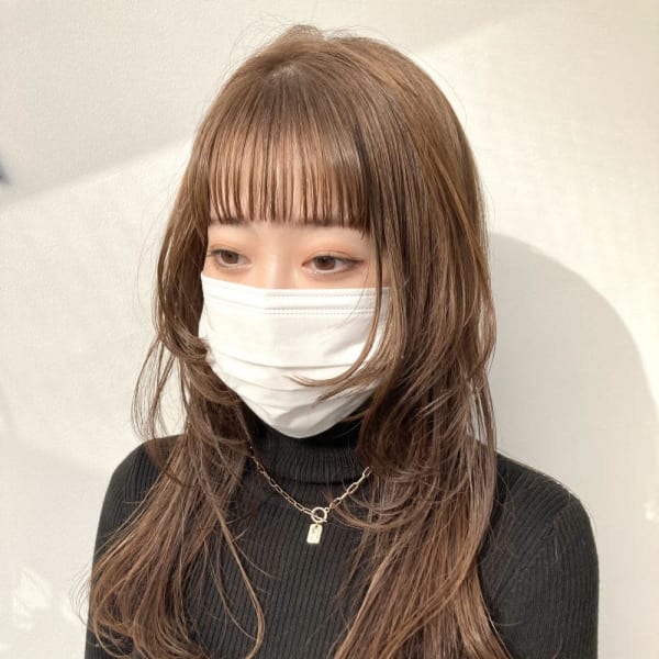 美髪/大人かわいい/こなれミディ/サンドベージュ