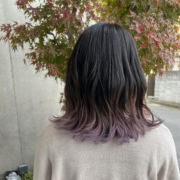 グラデーション裾カラー