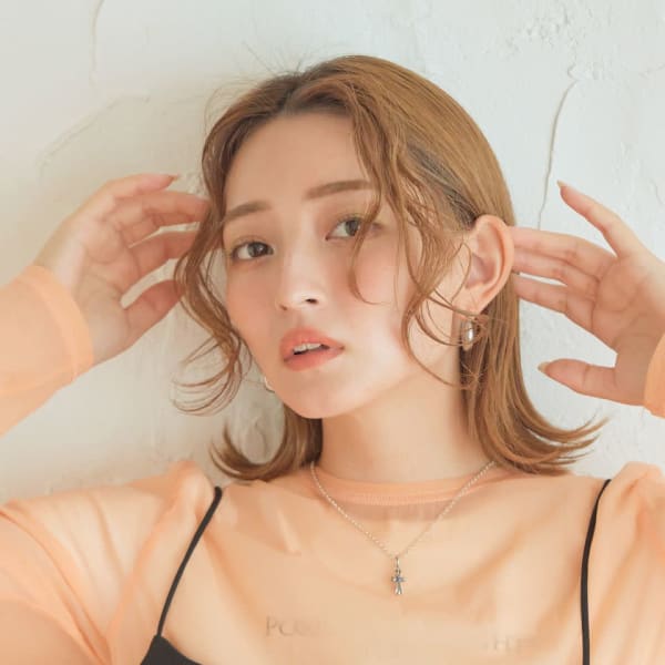 前髪パーマオシャレボブ