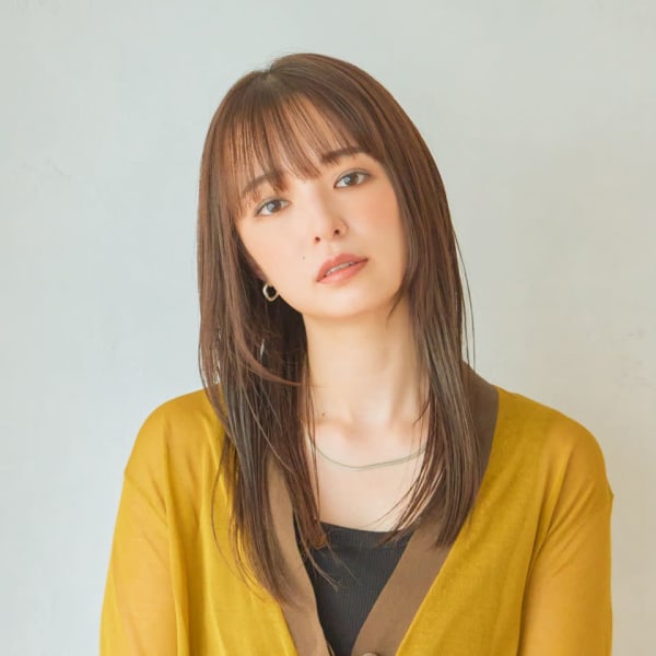 シースルーバング大人ストレート