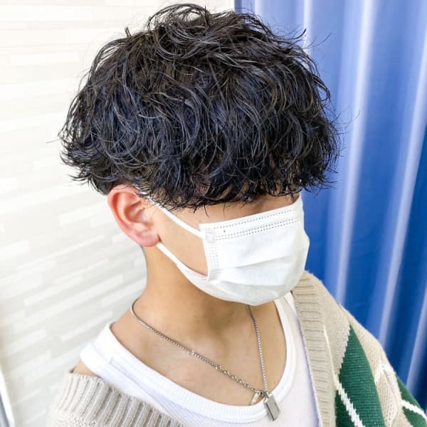 ツイストスパイラルパーマ波巻きスパイラルパーマメンズパーマ