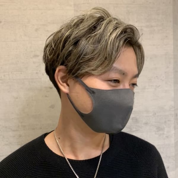 メッシュハイライトxメンズショート