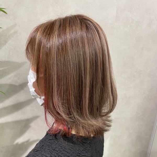 miu&伊藤夏海 ハイライト+イヤリングカラー◎