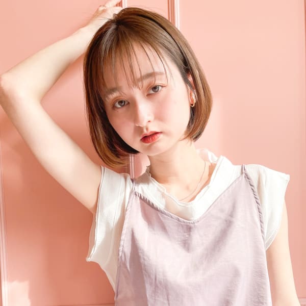 20代３０代大人可愛い前下がりボブ　髪質改善　イルミナカラー|Spec Holder mimi