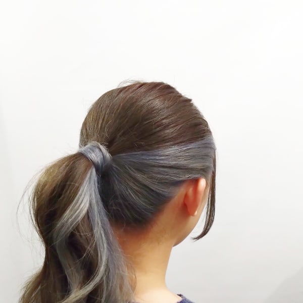 ホワイトグレーインナーカラー