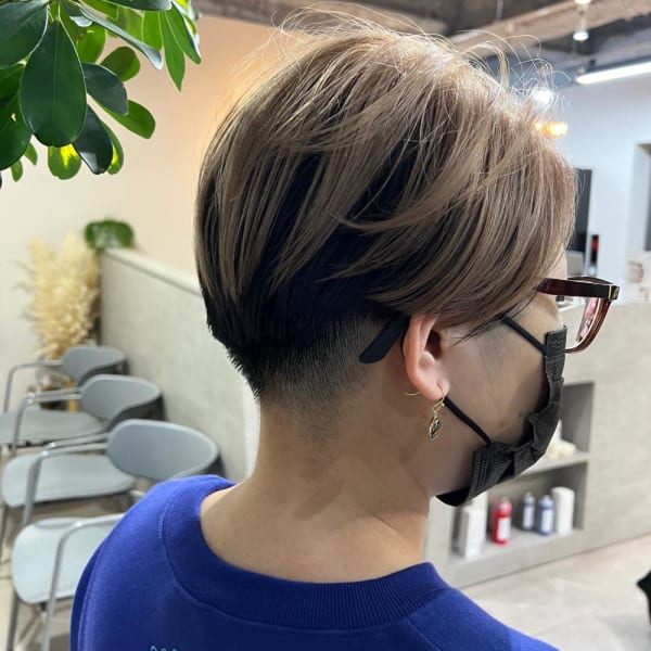 逆インナー☆ミルクティー☆刈り上げ☆マニッシュショート