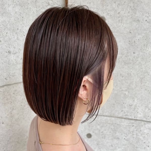 【ラベンダーベージュ】ショート　イヤリングカラー|aL-ter LieN 千葉店