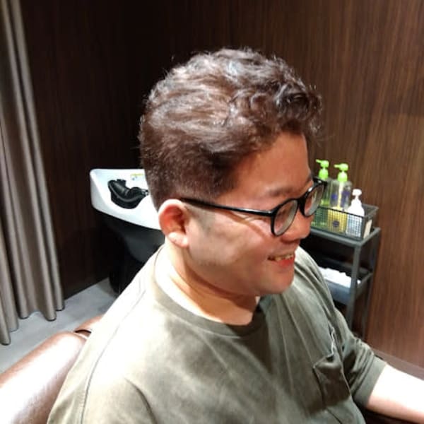 フェードショート+白髪染め|Healing&barber Rete-Lu 理容室｜若林区