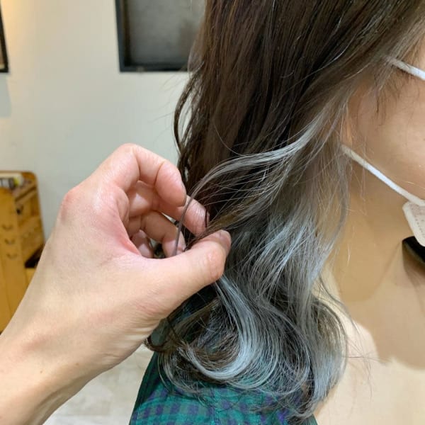 ブルーアッシュ/シルバー/インナーカラー