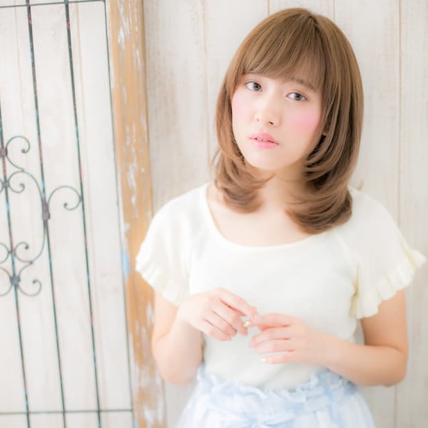 おおたかの森/髪質改善/ハイライトカラー×ストカールセミディ|髪質改善 個室サロンspes salon 海浜幕張美容室【12/29OPEN】