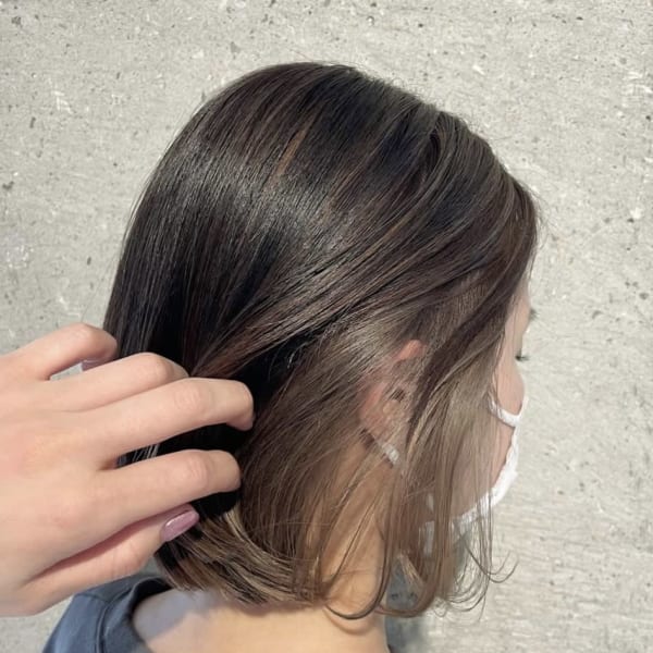 インナーカラー×グレージュ