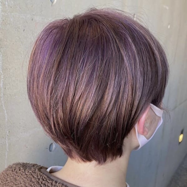 パープルベージュ×コンパクトショート