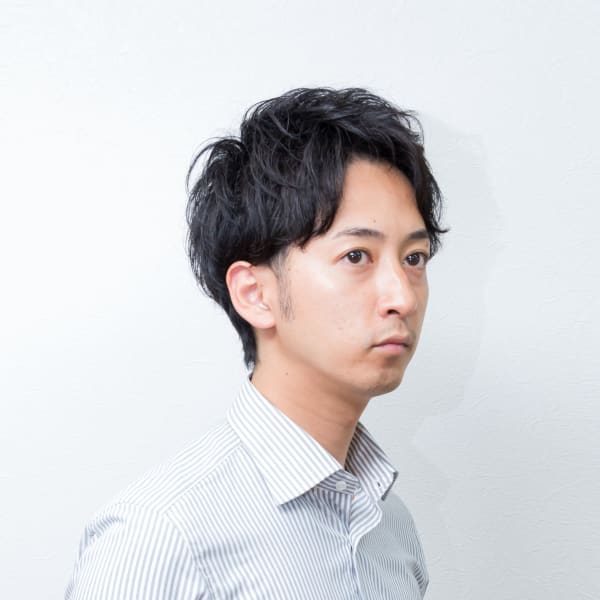 メンズ　ショート【 アップバング × 刈り上げ】