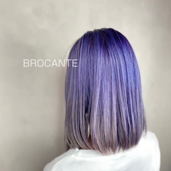 ロブ ブリーチオンカラー パープル ラベンダー ミディアム 