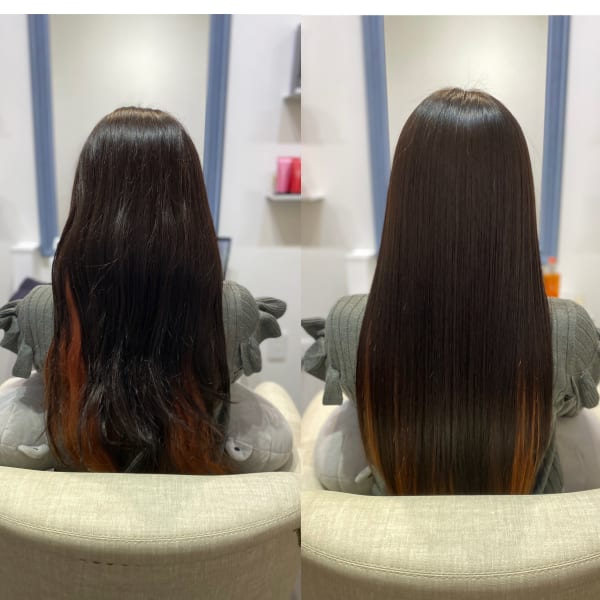 インナーカラーも艶髪に