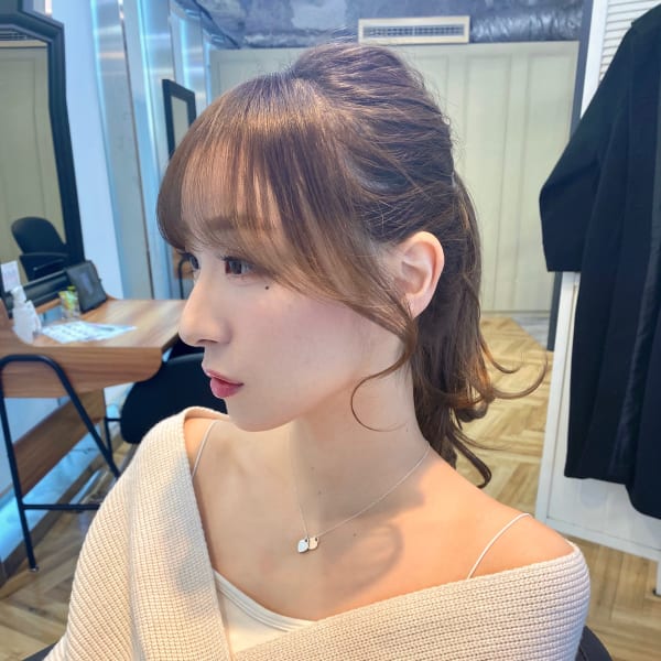 結んでも可愛いお顔周りカット