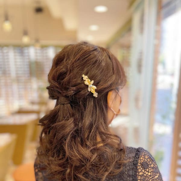 ハーフアップ♪