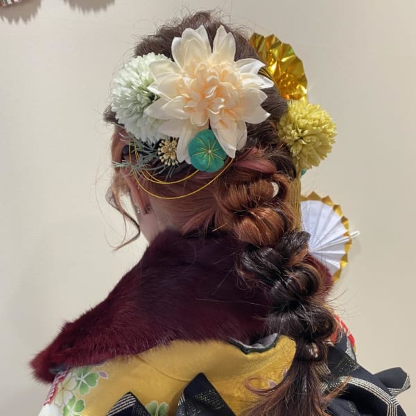 cropes辻堂谷川　成人式ヘア ポニーアレンジ