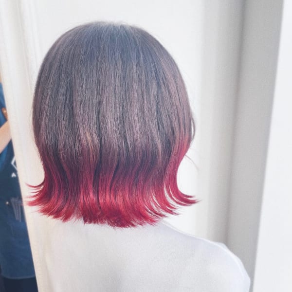 PAcuTA. 裾カラー×チェリーレッド