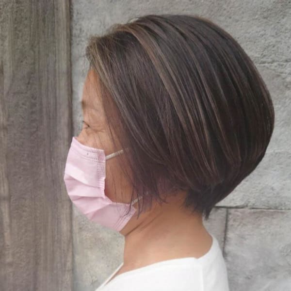 【151e_戸塚】*前下がりショート+ハイライトアッシュ*