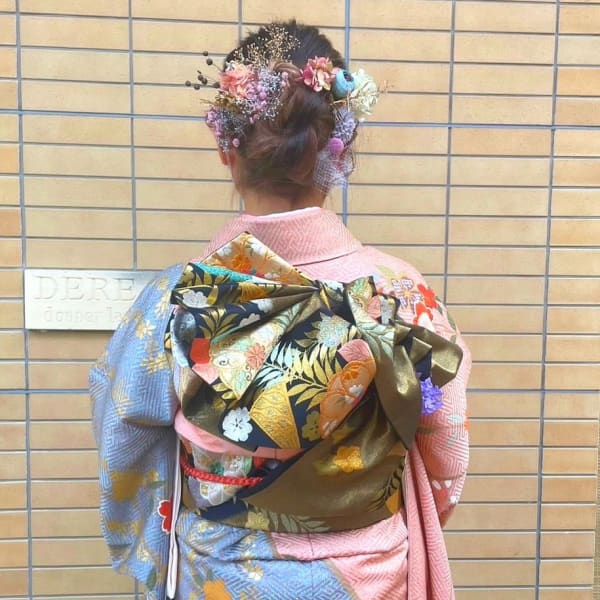 2023成人式メイク、セット、着付け