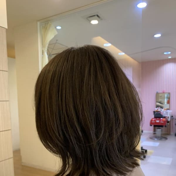 【板倉花連】*. ナチュラルグレージュ×外はねミディ.*
