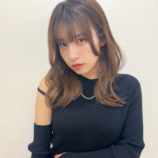 【山田】ミルクティーベージュくびれレイヤーセミディy403|Maria by AFLOAT