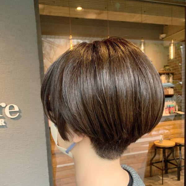 女子でもカッコ良く☆刈り上げショートボブ