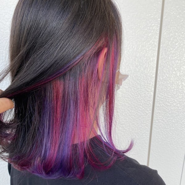 インナーカラー☆ピンクパープル