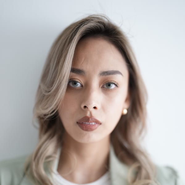 バレイヤージュ×ホワイト