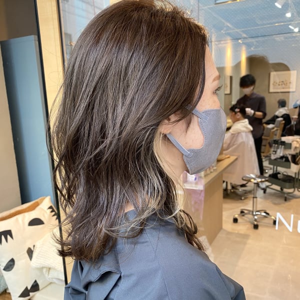 イヤリングカラー＆アッシュグレージュカラー♪|Nuii