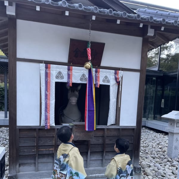 　七五三　男児　はかま着付け　３歳　５歳　お揃い衣装です