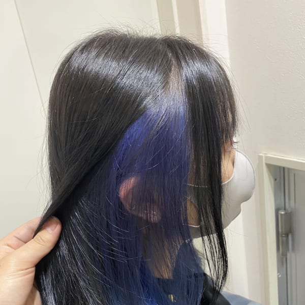 ブルー/インナーカラー/イヤリングカラー/ダブルカラー