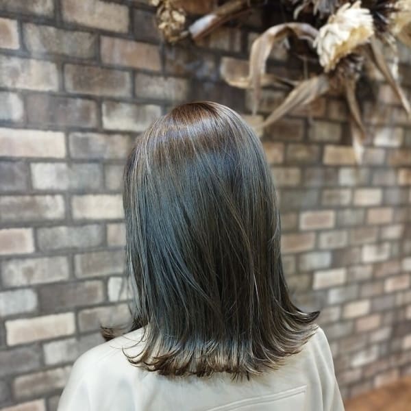 あざと可愛い透明感艶髪カラー/ミントアッシュ