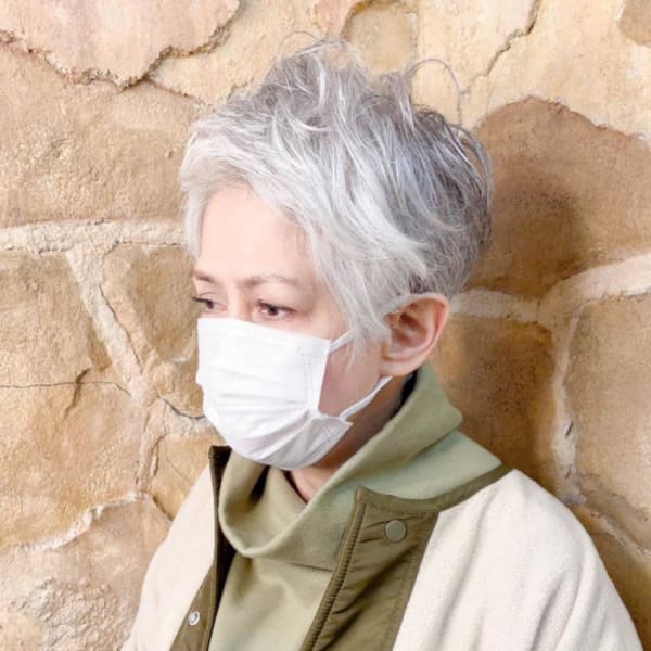 【151e_戸塚】*アップバング+ホワイトグレイ*