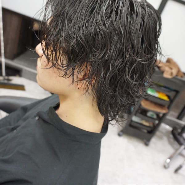 メンズ波巻きパーマスタイル