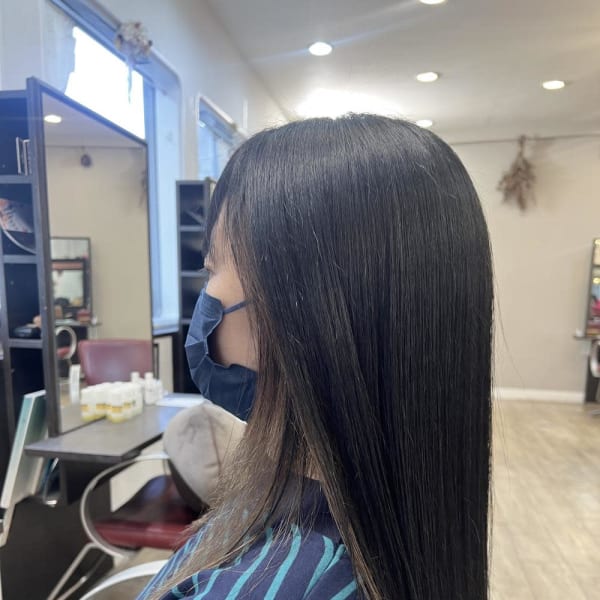 インナーカラー☆黒髪×アッシュグレー