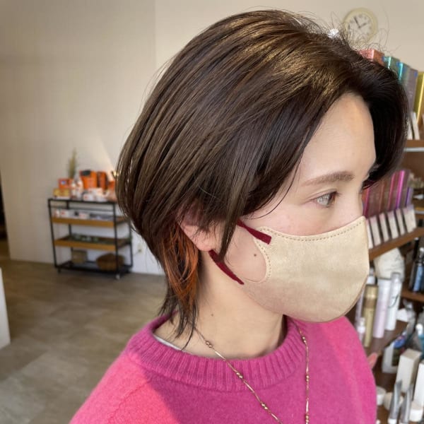 30代40代大人可愛いミディアムインナーカラー☆山之内