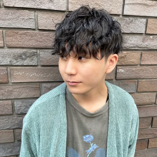 グランジスパイラルパーマ　マッシュ|Hair Salon Mimosa Works