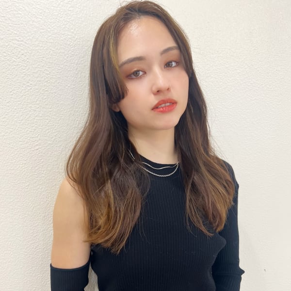 【山田】デザインハイライト外国人風ミルクティーベージュy41|Maria by AFLOAT